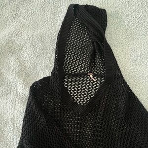 Knit Fishnet Hoodie